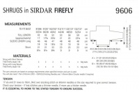 Knitting Pattern - Sirdar 9606 - Firefly - Shrugs